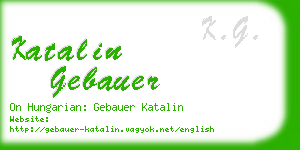 katalin gebauer business card